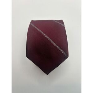 Gianno ItalianImport Mens Burgundy Diagonal StripeBeaded Pattern Necktie RN47035